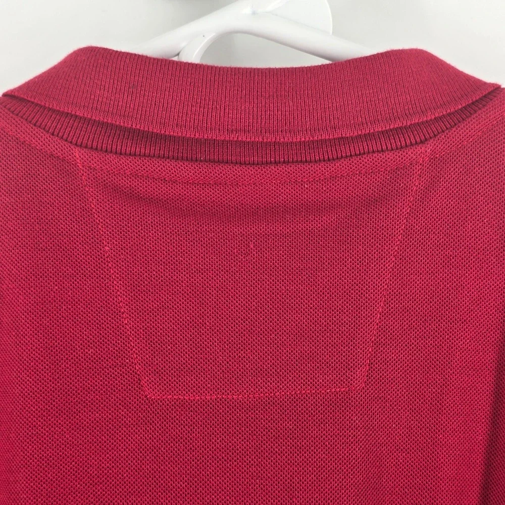 Ralph Lauren Polo Shirt Mens XL Burgundy Short Sleeve Pique Cotton Blue Pony